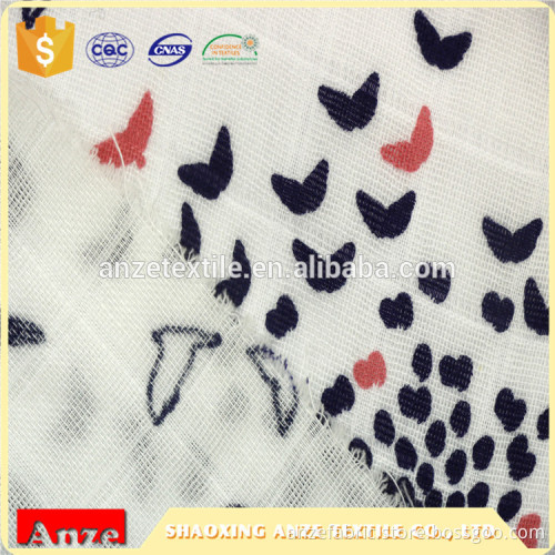 Wholesales Printed Gauze 100% Cotton Muslin Fabric